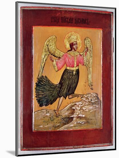 Icon Depicting the Bird of Paradise (Oil on Panel)-Russian-Mounted Premium Giclee Print