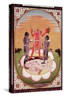 Icon of Chinnamasta, the Mahavidya Arising from the Joined Bodies of the Originating Couple-null-Stretched Canvas