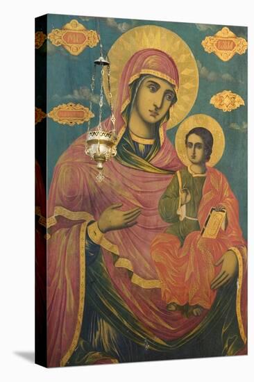 Icon of Madonna and Child-null-Stretched Canvas