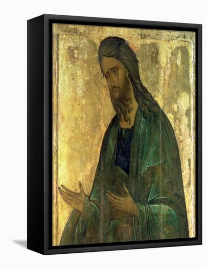 Icon of St. John the Baptist-Andrei Rublev-Framed Stretched Canvas