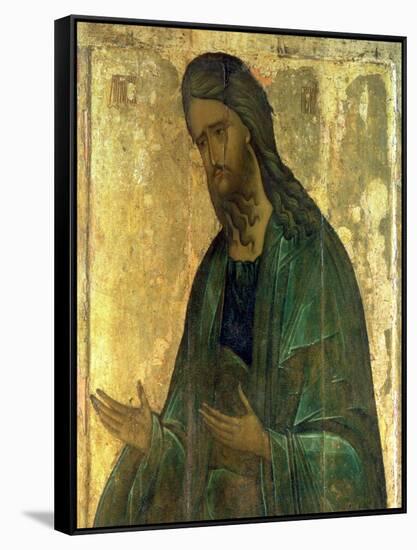 Icon of St. John the Baptist-Andrei Rublev-Framed Stretched Canvas