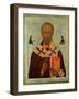 Icon of St. Nicholas, Russian School, 16th Century-null-Framed Giclee Print