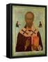 Icon of St. Nicholas, Russian School, 16th Century-null-Framed Stretched Canvas