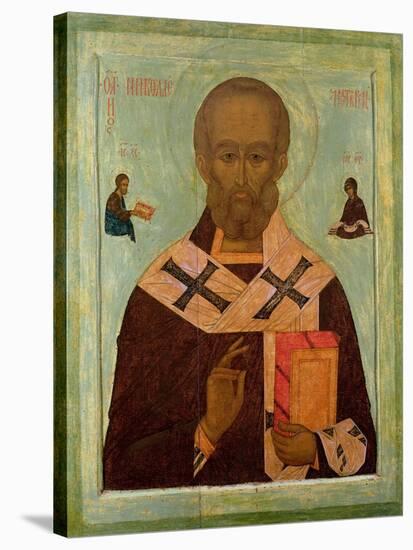 Icon of St. Nicholas, Russian School, 16th Century-null-Stretched Canvas