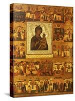 Icon of the Mother of God Tikhvinskaia, Central Russia, First Half of the 17th Century-null-Stretched Canvas