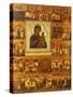 Icon of the Mother of God Tikhvinskaia, Central Russia, First Half of the 17th Century-null-Stretched Canvas