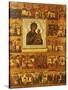 Icon of the Mother of God Tikhvinskaia, Central Russia, First Half of the 17th Century-null-Stretched Canvas