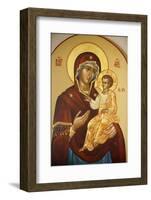 Icon of the Virgin and Child in Mary Magdalene Russian Orthodox church on Mount of Olives-Godong-Framed Photographic Print