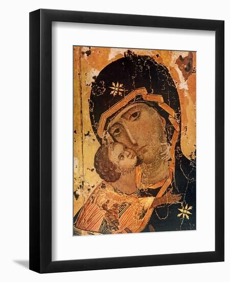 Icon (Oil on Wood Panel)-Russian-Framed Premium Giclee Print