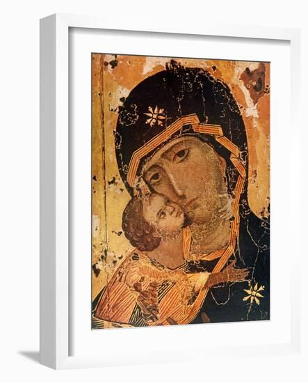 Icon (Oil on Wood Panel)-Russian-Framed Giclee Print