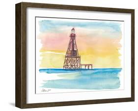 Iconic Lighthouse Marathon Florida Keys-M. Bleichner-Framed Art Print