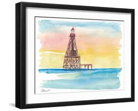 Iconic Lighthouse Marathon Florida Keys-M. Bleichner-Framed Art Print