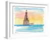 Iconic Lighthouse Marathon Florida Keys-M. Bleichner-Framed Art Print