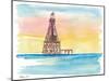 Iconic Lighthouse Marathon Florida Keys-M. Bleichner-Mounted Art Print