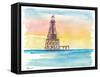 Iconic Lighthouse Marathon Florida Keys-M. Bleichner-Framed Stretched Canvas