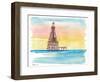 Iconic Lighthouse Marathon Florida Keys-M. Bleichner-Framed Art Print