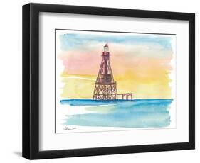 Iconic Lighthouse Marathon Florida Keys-M. Bleichner-Framed Art Print