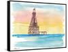 Iconic Lighthouse Marathon Florida Keys-M. Bleichner-Framed Stretched Canvas