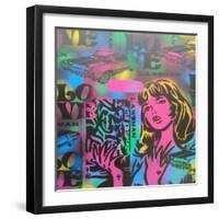 Iconic Love-Abstract Graffiti-Framed Giclee Print