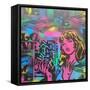 Iconic Love-Abstract Graffiti-Framed Stretched Canvas