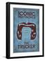 Iconic Mustaches - Trucker-Lantern Press-Framed Art Print