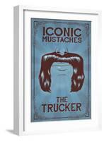 Iconic Mustaches - Trucker-Lantern Press-Framed Art Print