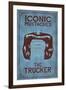 Iconic Mustaches - Trucker-Lantern Press-Framed Art Print