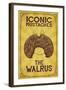 Iconic Mustaches - Walrus-Lantern Press-Framed Art Print