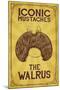 Iconic Mustaches - Walrus-Lantern Press-Mounted Art Print