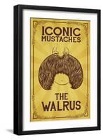 Iconic Mustaches - Walrus-Lantern Press-Framed Art Print