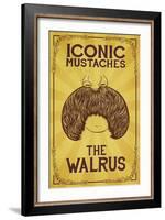 Iconic Mustaches - Walrus-Lantern Press-Framed Art Print