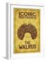 Iconic Mustaches - Walrus-Lantern Press-Framed Art Print