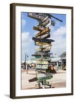 Iconic Street Sign in Key West Florida, USA-Chuck Haney-Framed Photographic Print