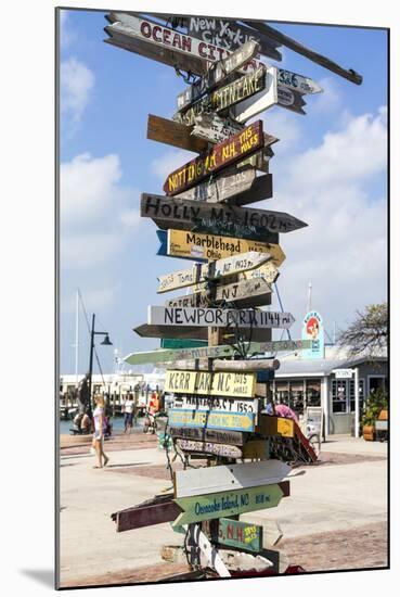 Iconic Street Sign in Key West Florida, USA-Chuck Haney-Mounted Photographic Print