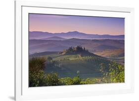 Iconic Tuscan Farmhouse, Val D' Orcia, UNESCO World Heritage Site, Tuscany, Italy, Europe-Doug Pearson-Framed Photographic Print