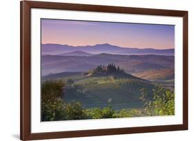 Iconic Tuscan Farmhouse, Val D' Orcia, UNESCO World Heritage Site, Tuscany, Italy, Europe-Doug Pearson-Framed Photographic Print