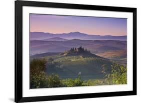 Iconic Tuscan Farmhouse, Val D' Orcia, UNESCO World Heritage Site, Tuscany, Italy, Europe-Doug Pearson-Framed Photographic Print