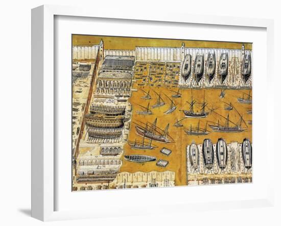 Iconographic Projection of Arsenal in Venice-null-Framed Giclee Print