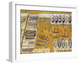 Iconographic Projection of Arsenal in Venice-null-Framed Giclee Print