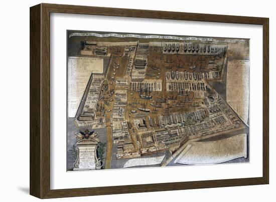 Iconographic Projection of Arsenal in Venice-null-Framed Giclee Print