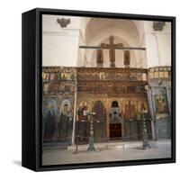 Iconostasis in Former Monastery of Apostolos Varnavas, St. Barnabas, North Cyprus-Christopher Rennie-Framed Stretched Canvas