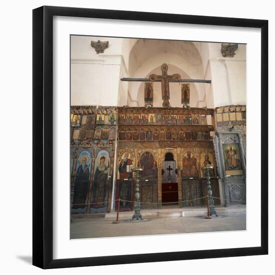 Iconostasis in Former Monastery of Apostolos Varnavas, St. Barnabas, North Cyprus-Christopher Rennie-Framed Photographic Print