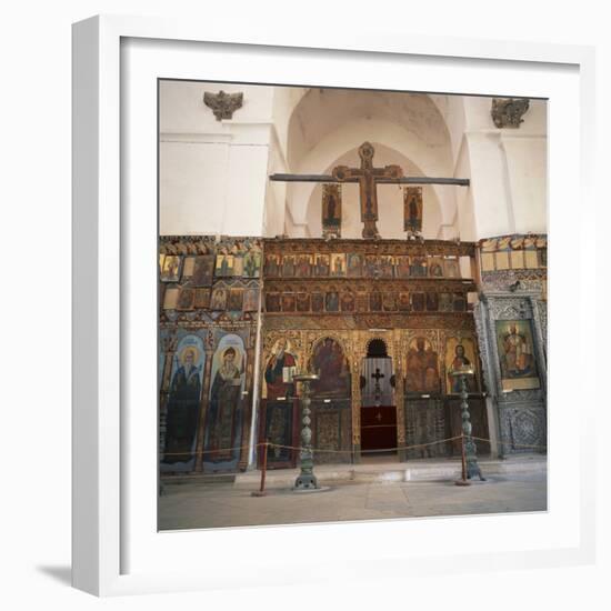 Iconostasis in Former Monastery of Apostolos Varnavas, St. Barnabas, North Cyprus-Christopher Rennie-Framed Photographic Print