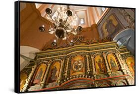 Iconostasis inside St. Basil's Cathedral, UNESCO World Heritage Site, Moscow, Russia, Europe-Miles Ertman-Framed Stretched Canvas