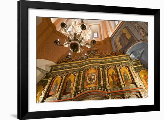 Iconostasis inside St. Basil's Cathedral, UNESCO World Heritage Site, Moscow, Russia, Europe-Miles Ertman-Framed Photographic Print