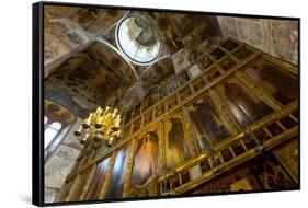 Iconostasis inside the Assumption Cathedral, the Kremlin, UNESCO World Heritage Site, Moscow, Russi-Miles Ertman-Framed Stretched Canvas