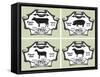 Icons Pig, Cow, Sheep, Goat-111chemodan111-Framed Stretched Canvas