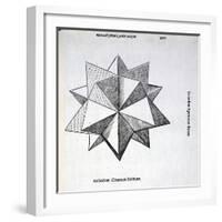Icosaedron Elevatum Solidum, Illustration from 'Divina Proportione' by Luca Pacioli…-Leonardo da Vinci-Framed Giclee Print