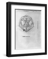 Icosahedron, from "De Divina Proportione" by Luca Pacioli, Published 1509, Venice-Leonardo da Vinci-Framed Giclee Print