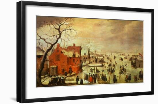 Icy Landscape-Hendrick Avercamp-Framed Collectable Print